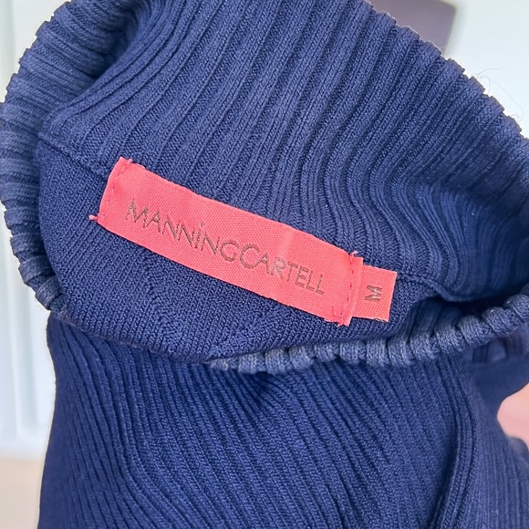 Manning Cartell Turtle Neck Navy Blue Maxi Dress Size Medium - Picture 12 of 14